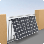  Balkonkraftwerkhalterung Geländer Befestigung für 2 Solarmodule