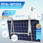 Balkonkraftwerk Halterung M1A-W1134 – Einfache DIY-Montage, 15° Neigungswinkel, 5 Jahre Garantie, 2 Stück