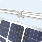 Balkonkraftwerk Halterung für 2 Solarmodul,  Balkon Neigungswinke 0° & 15-30