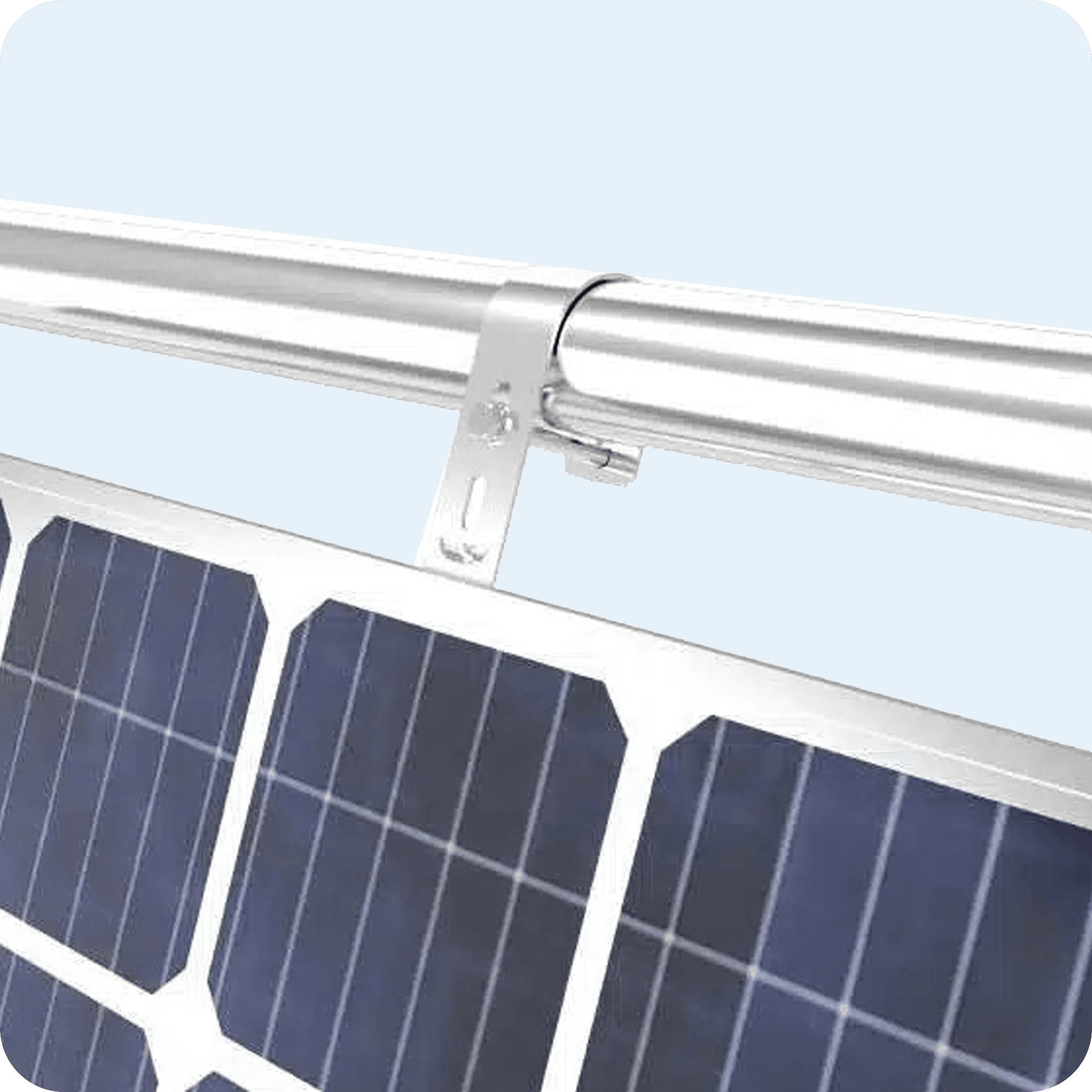 Balkonkraftwerk Halterung für 2 Solarmodul,  Balkon Neigungswinke 0° & 15-30