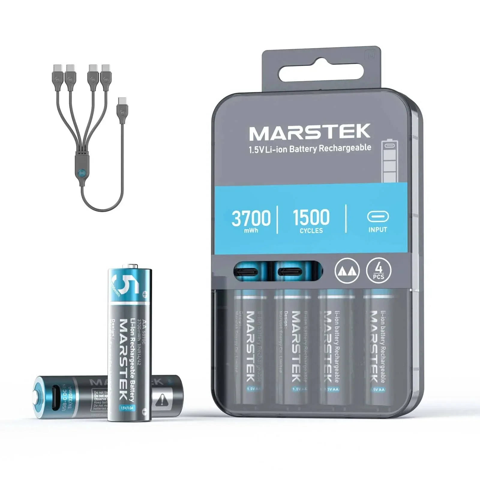 Marstek Rechargeable Li-Ion Battery with USB-C