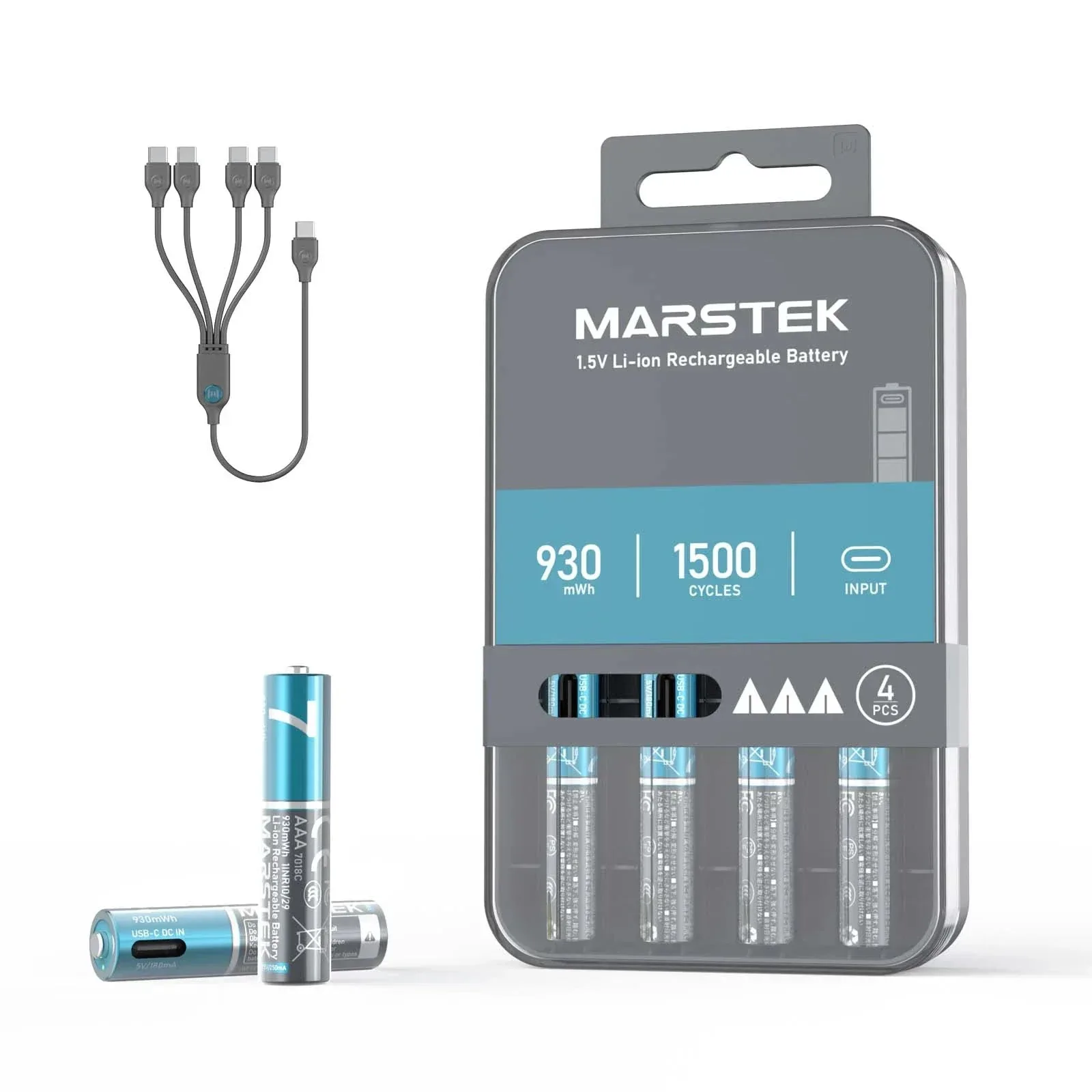 Marstek Rechargeable Li-Ion Battery with USB-C